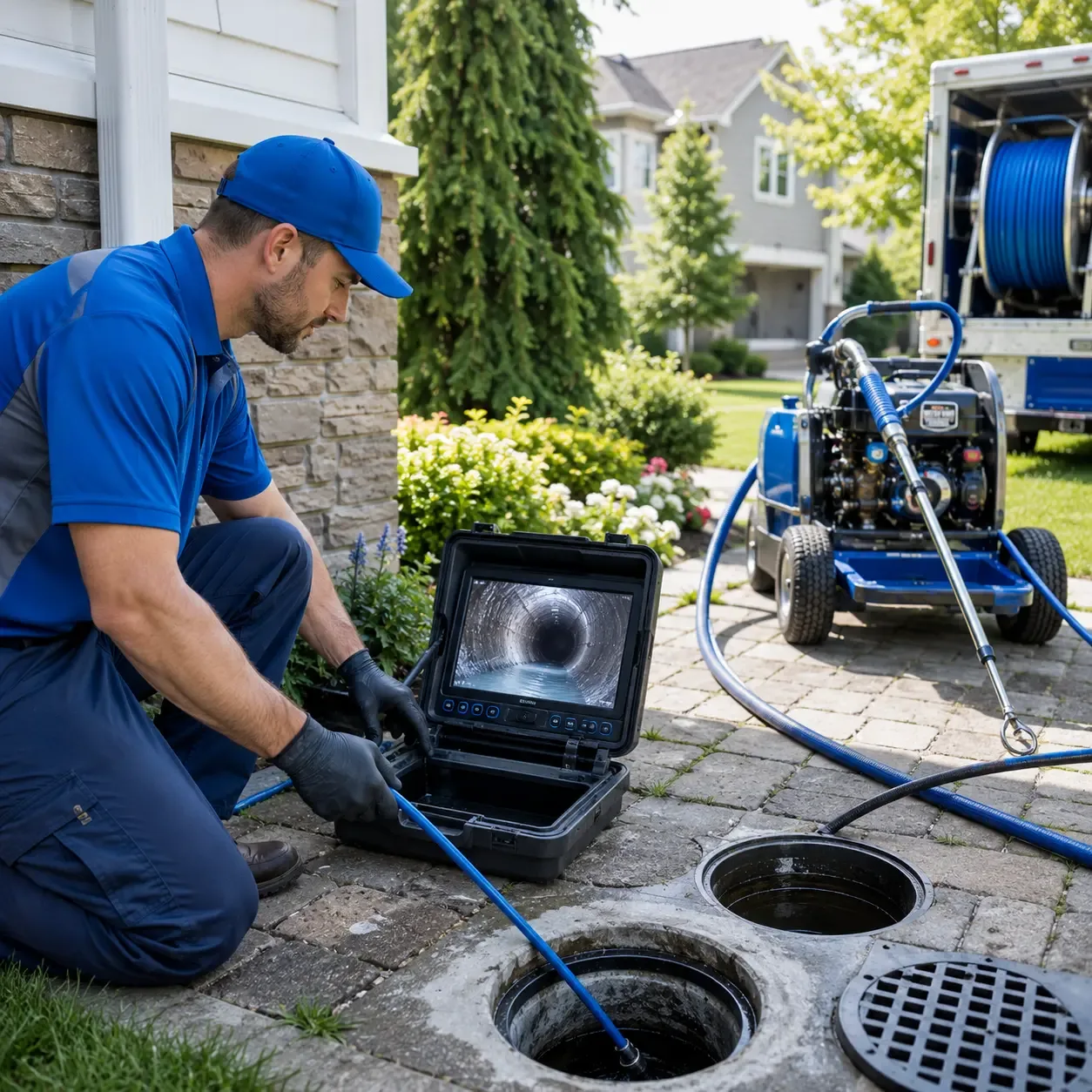 Outdoor drain cleaning professionals serving Beasley, TX